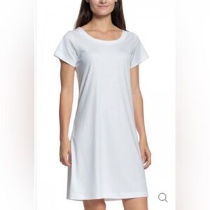 P Jamas Butterknit Cap-Sleeve Short Gown White